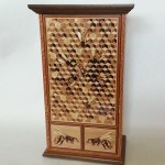 Marquetry“Bee Comb Jewelry Cabinet”
Richard Gady 
Rich Gady Woodworking
Lakewood, CO
Click image to view larger or download